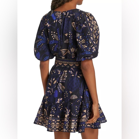 FARM Rio Blue and Gold Mini Dress - Picture 2 of 9